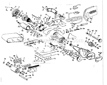 Unit Parts Diagram and Parts List for  Craftsman Belt or Drum Sander