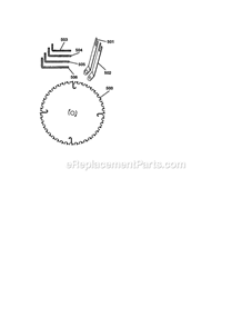 Page E Diagram and Parts List for  Craftsman Table Saw