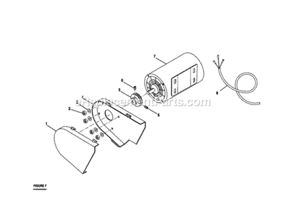 Page F Diagram and Parts List for  Craftsman Table Saw