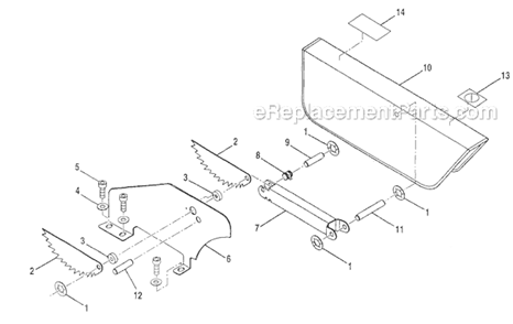 Blade Guard Diagram and Parts List for  Craftsman Table Saw