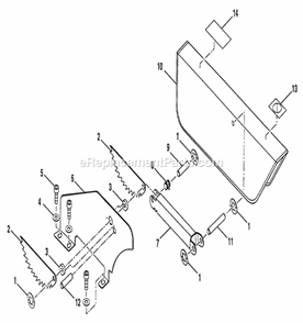 Page D Diagram and Parts List for  Craftsman Table Saw