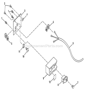 Page E Diagram and Parts List for  Craftsman Table Saw