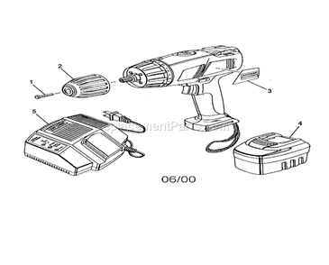 Drill Diagram and Parts List for 315271200  Craftsman Cordless Drill