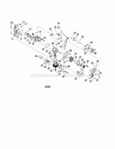 Page A Diagram and Parts List for  Craftsman Cultivator