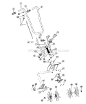 HandlesTines Diagram and Parts List for  Craftsman Tiller