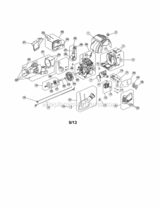 Page A Diagram and Parts List for  Craftsman Trimmer