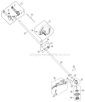 Drive Shaft Handle And Shield Diagram and Parts List for  Craftsman Trimmer
