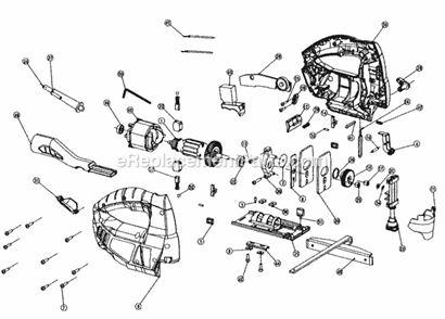 Sabre Saw Diagram and Parts List for  Craftsman Jig Saw