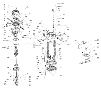 Page A Diagram and Parts List for  Craftsman Router