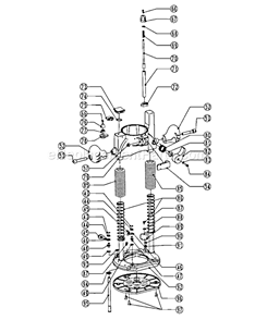 Plunge Base Diagram and Parts List for  Craftsman Router
