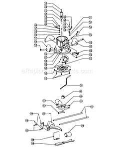 Fixed Base Diagram and Parts List for  Craftsman Router