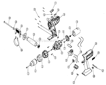 Drill Diagram and Parts List for 32028169  Craftsman Cordless Drill
