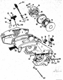 Crankcase Assembly Diagram and Parts List for  Craftsman Chainsaw