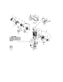 Cylinder / Crankshaft Diagram and Parts List for  Craftsman Chainsaw