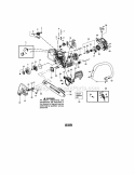 Chassis / Bar / Handle Diagram and Parts List for  Craftsman Chainsaw