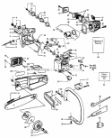 Handle / Chain Diagram and Parts List for  Craftsman Chainsaw