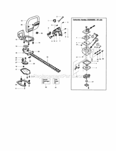 Page D Diagram and Parts List for  Craftsman Hedge Trimmer