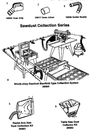 Accessories And Sawdust Collection Series Diagram and Parts List for  Craftsman Filters & Accessories