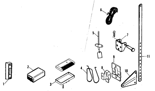 Installation Diagram and Parts List for  Craftsman Garage Door Opener
