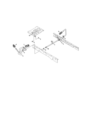 Brake Pedal/fwd/rev Pedal Diagram and Parts List for  Craftsman Lawn Tractor