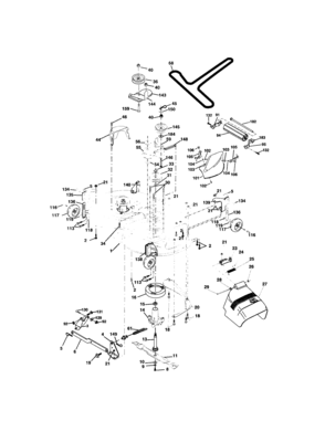 Mower Deck Diagram and Parts List for  Craftsman Lawn Tractor