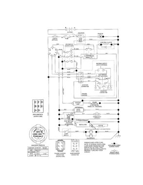 Schematic Diagram-tractor Diagram and Parts List for  Craftsman Lawn Tractor