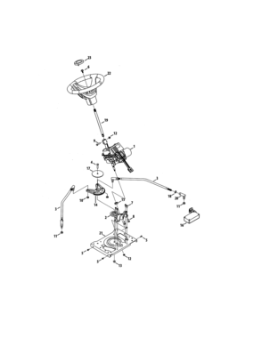 Steering Diagram and Parts List for  Craftsman Lawn Tractor