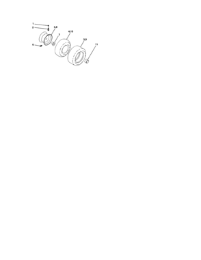 Wheels And Tires Diagram and Parts List for  Craftsman Lawn Tractor
