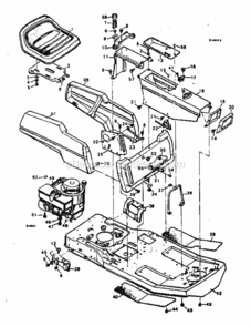 Page B Diagram and Parts List for  Craftsman Lawn Tractor