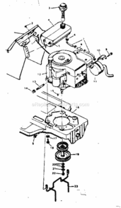 Page D Diagram and Parts List for  Craftsman Lawn Tractor