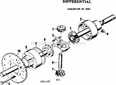 Page D Diagram and Parts List for  Craftsman Lawn Tractor