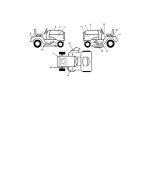 Decals Diagram and Parts List for  Craftsman Lawn Tractor