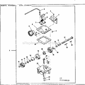 Page C Diagram and Parts List for  Craftsman Lawn Tractor