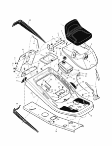 Page C Diagram and Parts List for  Craftsman Lawn Tractor