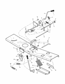 Page D Diagram and Parts List for  Craftsman Lawn Tractor