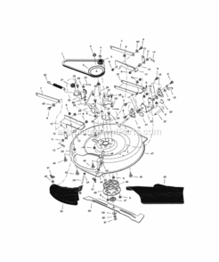 Page E Diagram and Parts List for  Craftsman Lawn Tractor