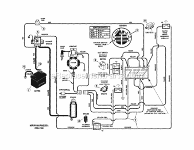Page F Diagram and Parts List for  Craftsman Lawn Tractor
