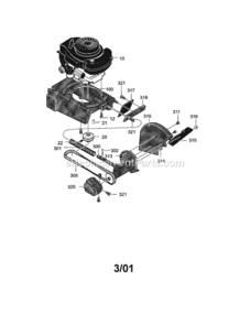 Page A Diagram and Parts List for  Craftsman Edger