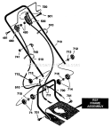 Part Location Diagram of 740195E701MA Murray Handle-lower Trim Mow