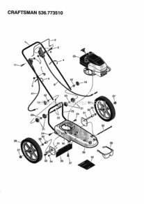 Page B Diagram and Parts List for  Craftsman Trimmer