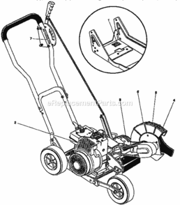 Page E Diagram and Parts List for  Craftsman Edger