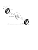 Wheels Diagram and Parts List for  Craftsman Snow Blower