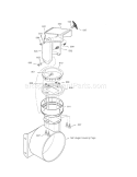 Discharge Chute Diagram and Parts List for  Craftsman Snow Blower