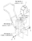 Belt Cover Diagram and Parts List for  Craftsman Snow Blower