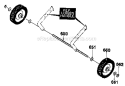 Wheel Assembly Diagram and Parts List for  Craftsman Snow Blower