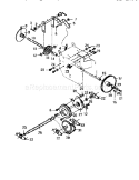 Drive Components Diagram and Parts List for  Craftsman Snow Blower