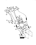 Handle Assembly Diagram and Parts List for  Craftsman Snow Blower