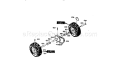 Wheel Assembly Diagram and Parts List for  Craftsman Snow Blower