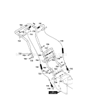 Handle Assembly Diagram and Parts List for  Craftsman Snow Blower