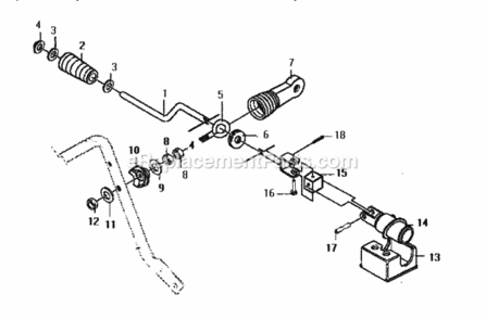 Page J Diagram and Parts List for  Craftsman Snow Blower
